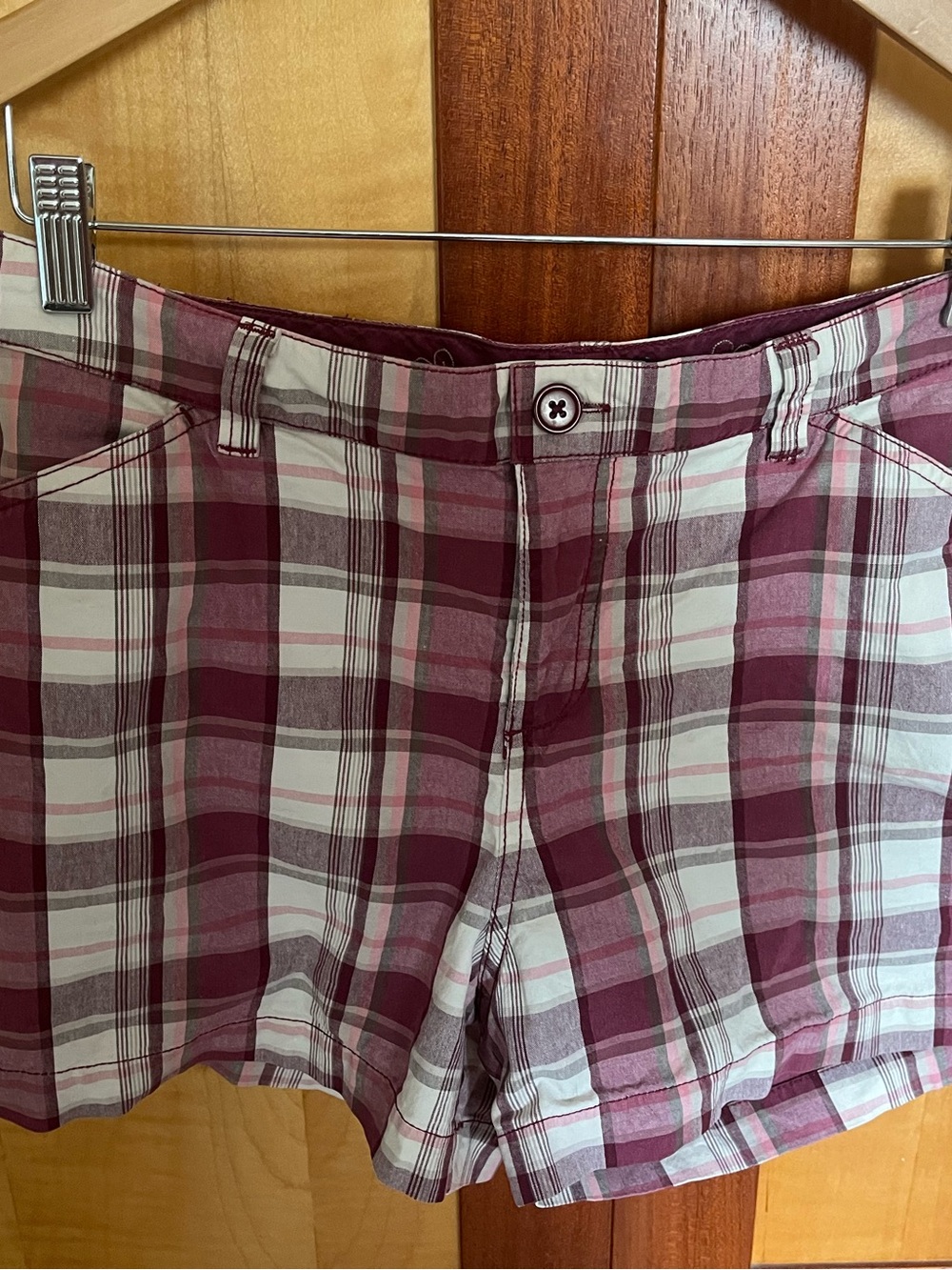 Sonoma Women’s Burgundy Plaid Shorts